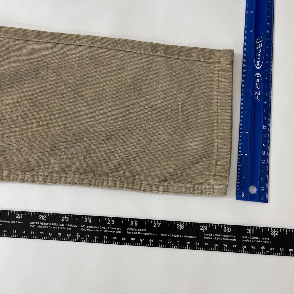Levis 511 Pants Mens 30x30 Beige Corduroy Pinwale Slim Fit Preppy Normcore New